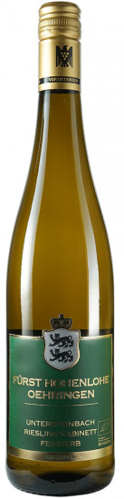 2021 Untersteinbach Riesling feinherb Bio - Weingut Fürst Hohenlohe-Oehringen