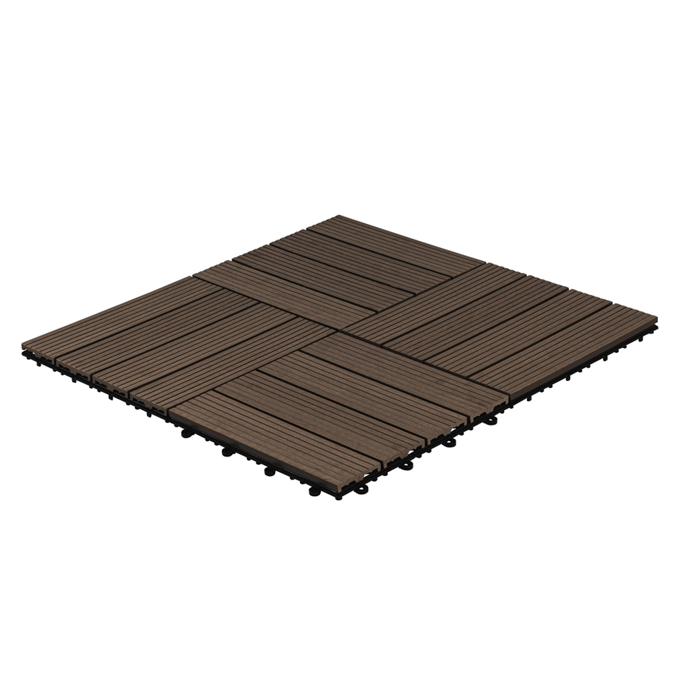 Home Deluxe WPC Holzfliesen BAVARO Dunkelbraun 3 m²