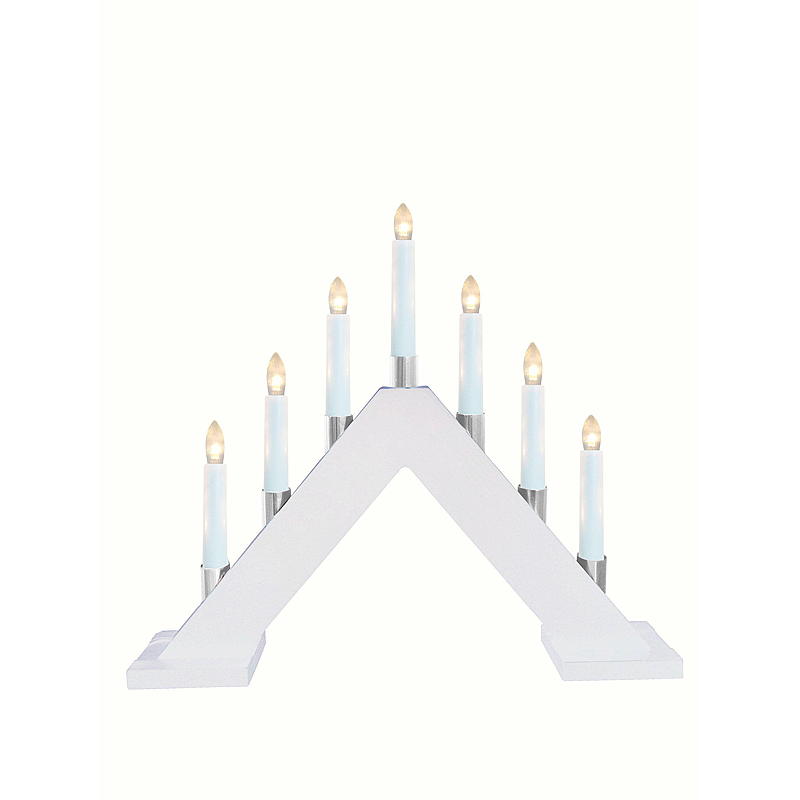 Light IT Adventsstake 7-armet, hvit, Odda