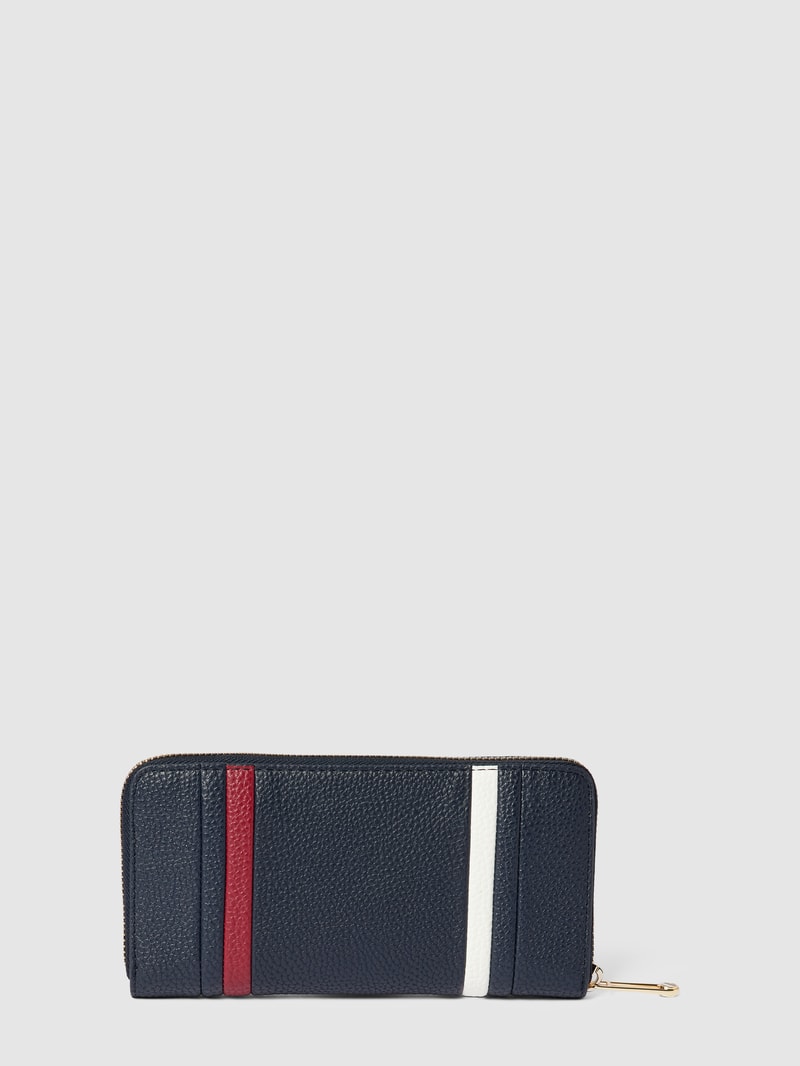Portemonnaie mit Label-Details in marineblau