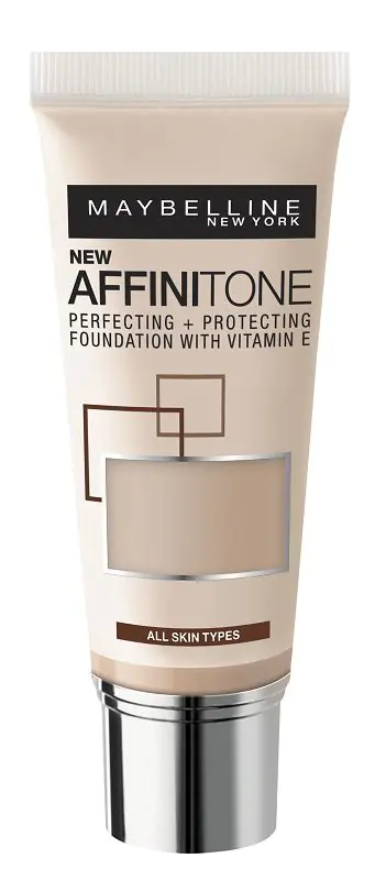 „Maybelline Affinitone“ drėkinamasis makiažo pagrindas, 16 vanilės ir rožių atspalvis