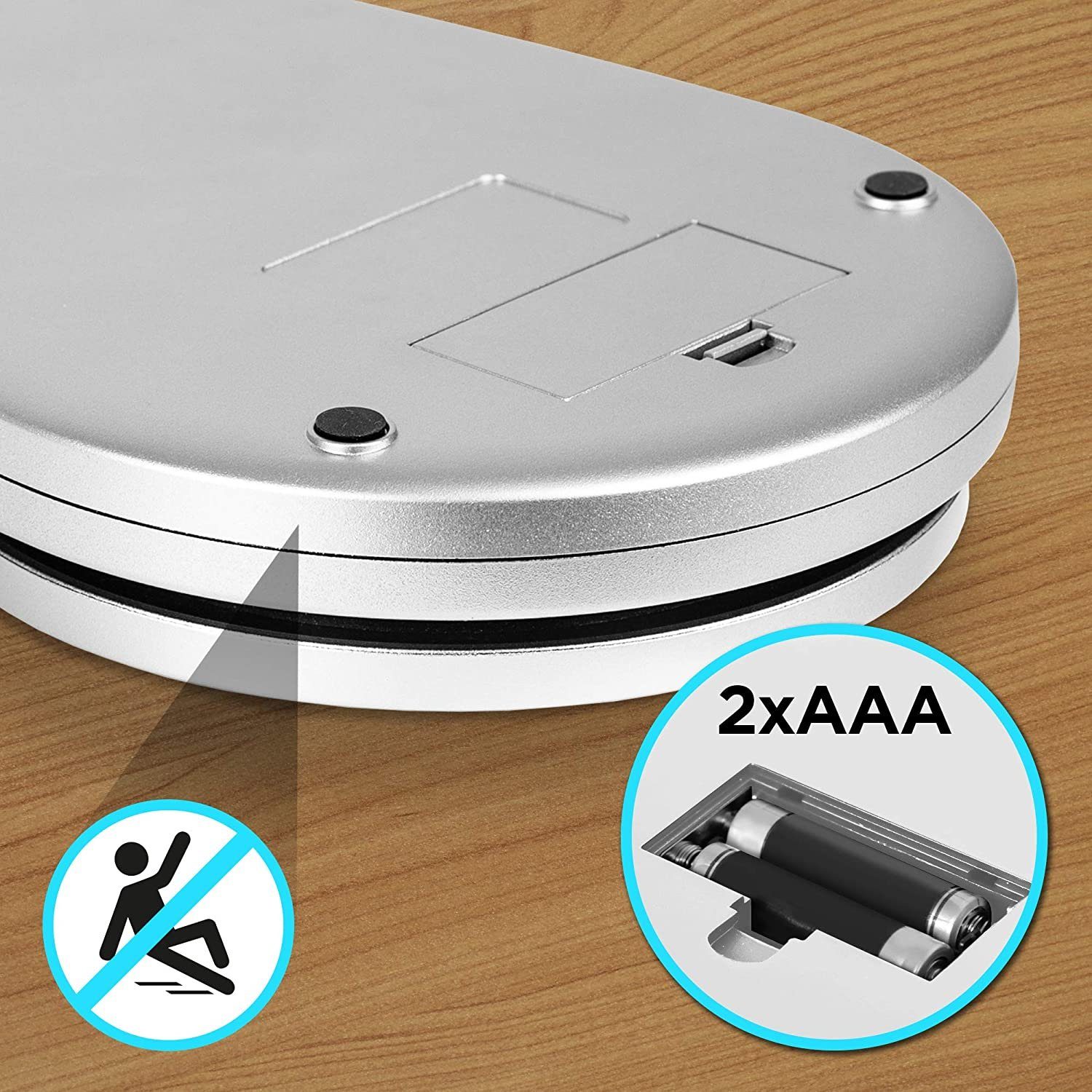 Duronic Küchenwaage, KS5000 SR/SS Küchenwaage, 5 kg Digitalwaage oval mit 2,5 L Schüssel