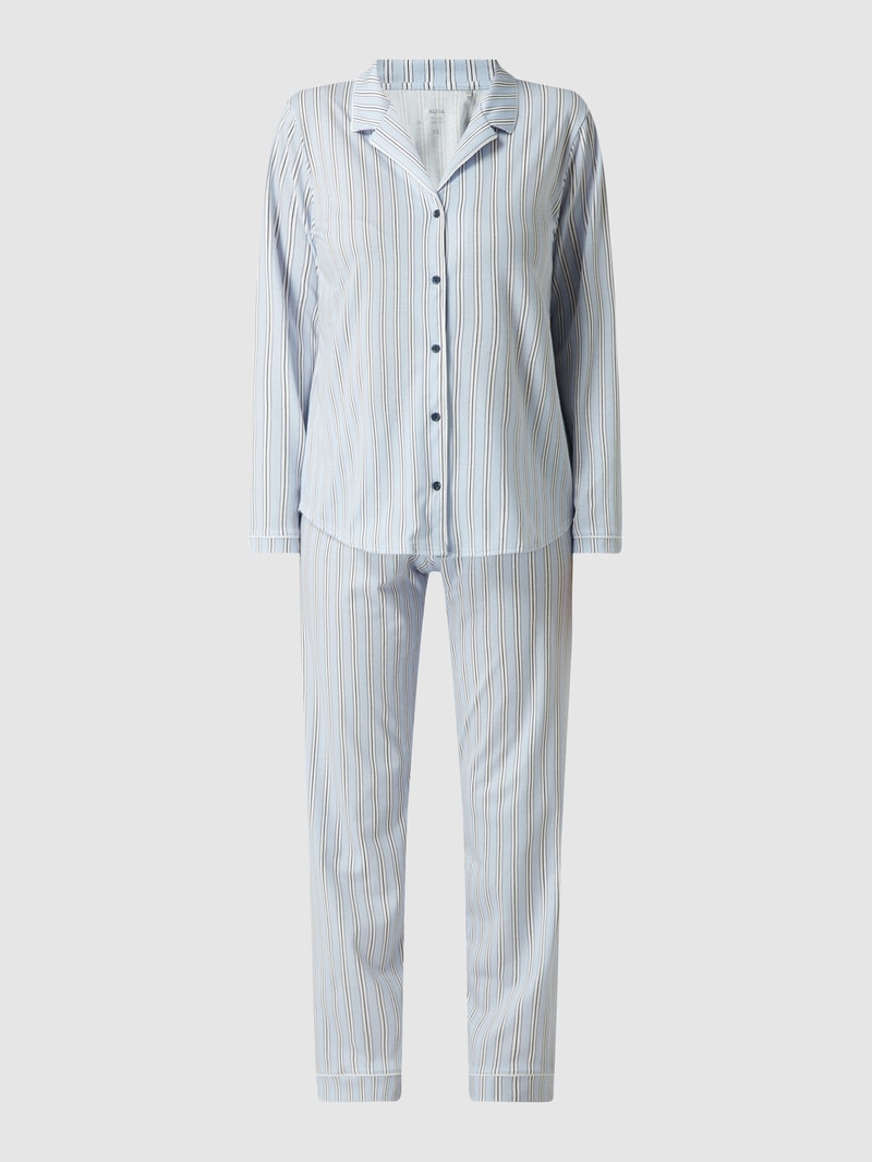 Modern Fit Pyjama aus Baumwolle Modell 'Sweet Dreams' in blau