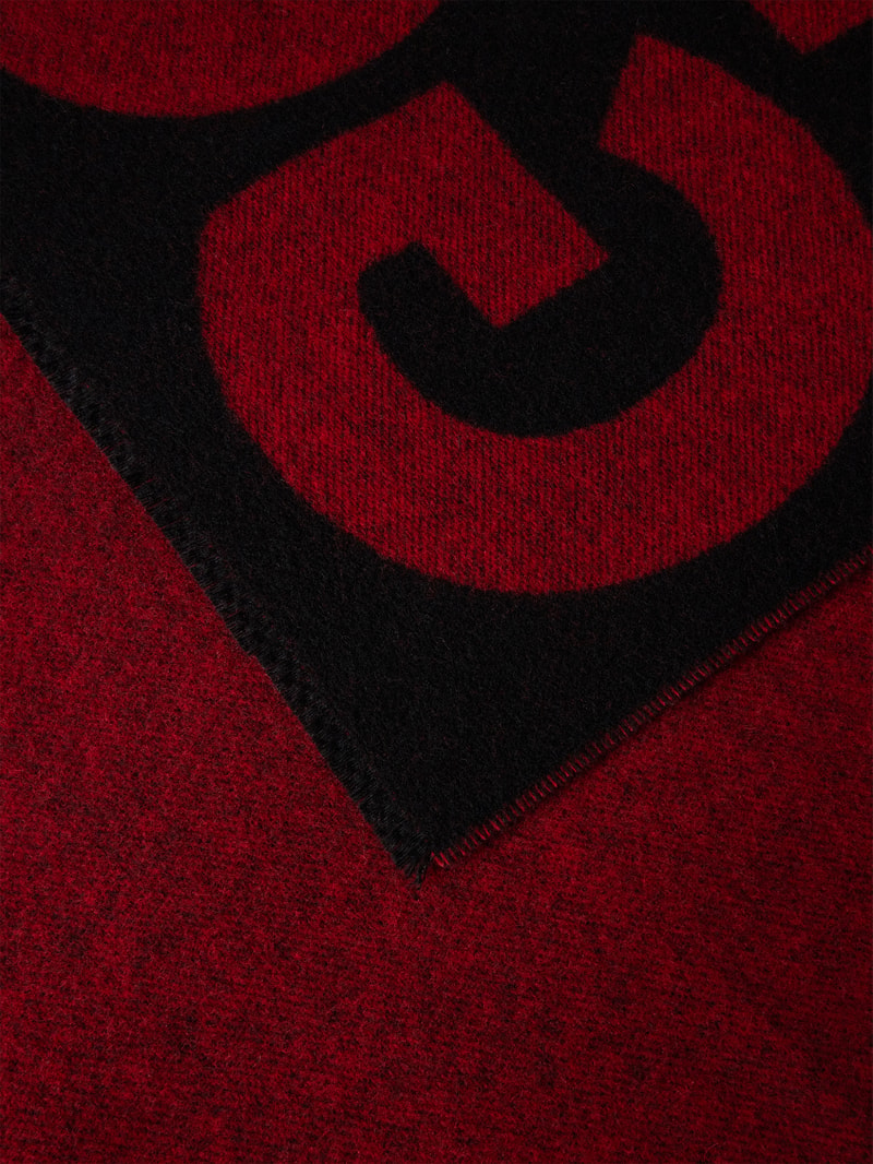 Schal mit Label-Print in hellrot