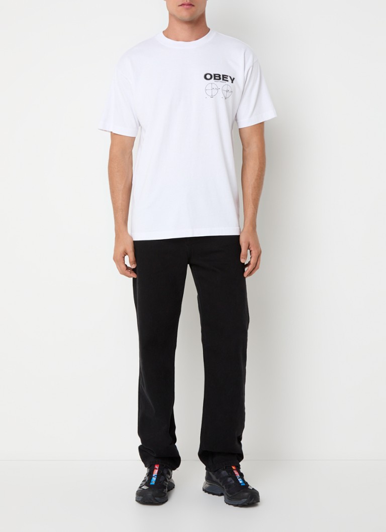Obey Not Right T-shirt with logo and back print