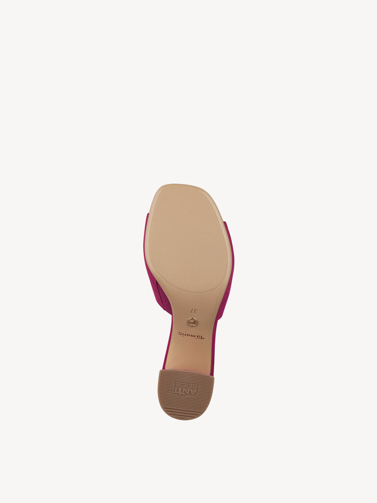Mule en cuir - rose fuchsia
