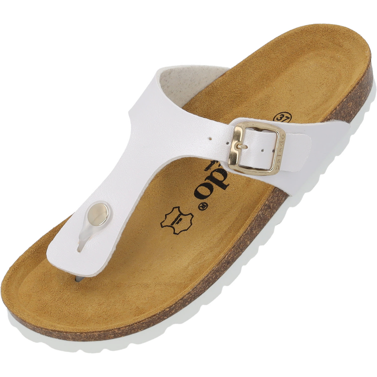 Palado Kos Metallic, Zehentrenner, Damen, Weiß