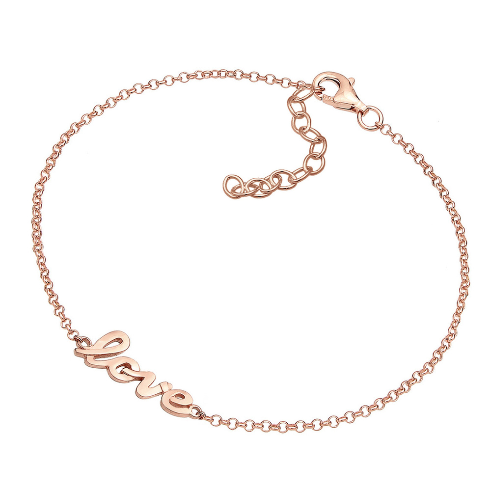 Elli Elli Bracelet Love-Schriftzug 925 Sterling Silber Bracelet