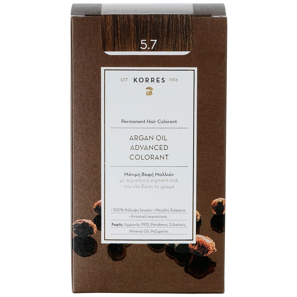 Korres Argan Oil Hair Colorant 5.7 Schokobraun Hell