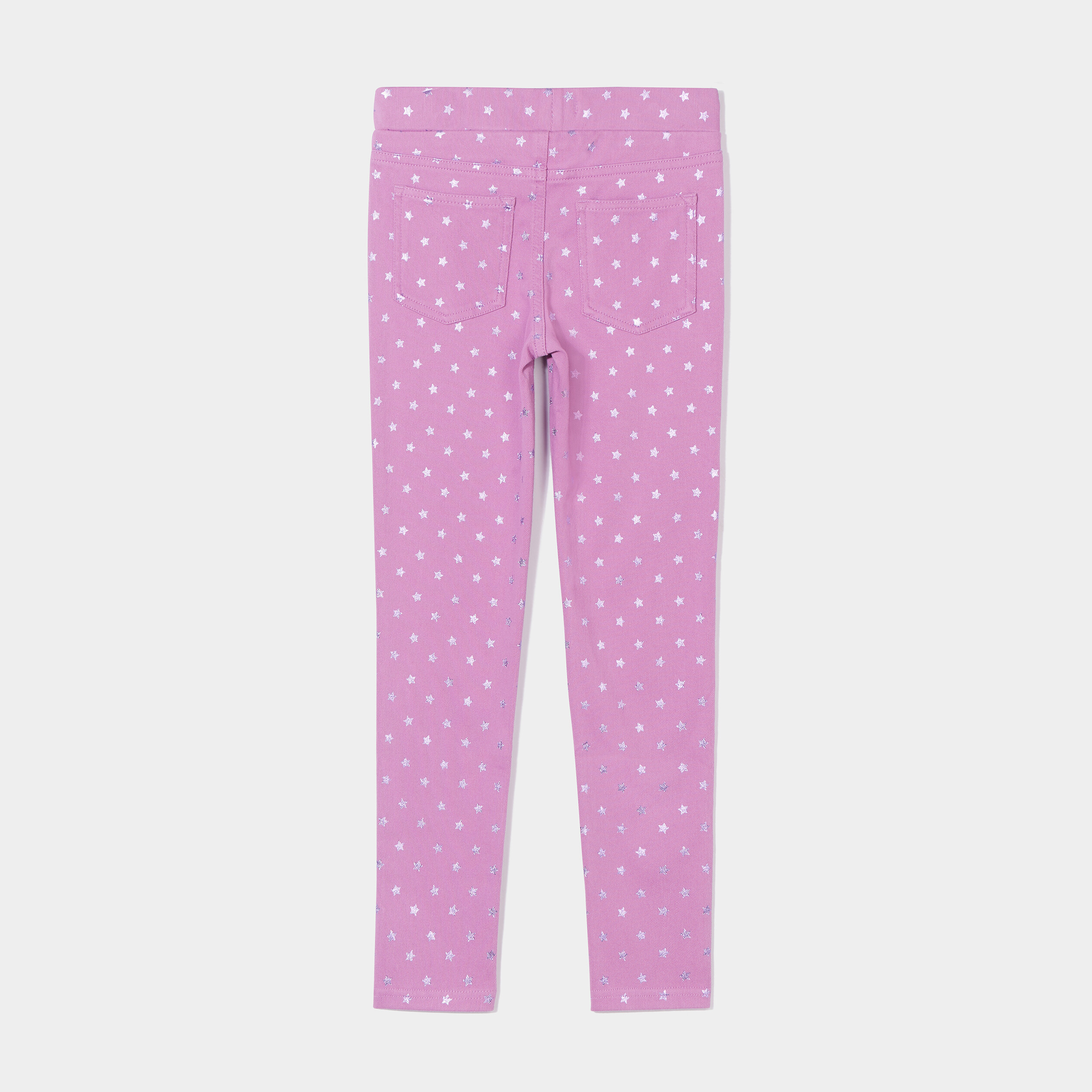 Tregging skinny avec volants mauve fille | La Halle