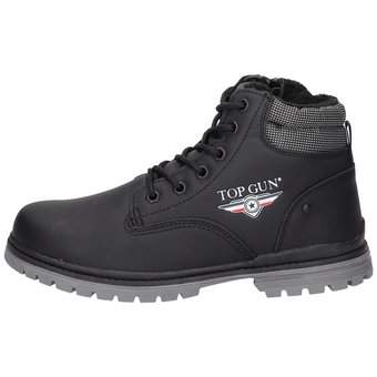 Top Gun Schnür Boots in schwarz