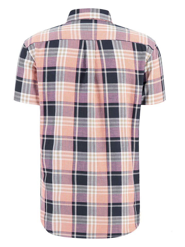 FYNCH-HATTON Hemd - Casual fit - in Dunkelblau/ Orange günstig kaufen
