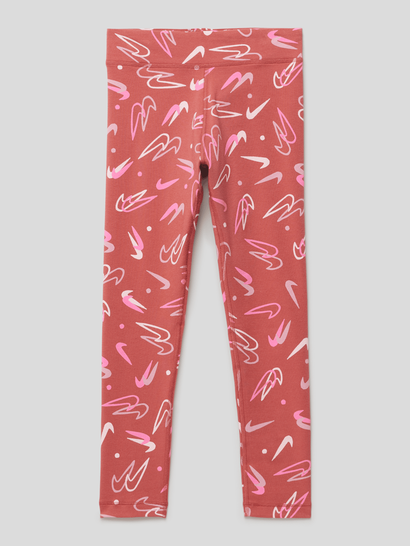 Leggings mit Allover-Muster in lachs