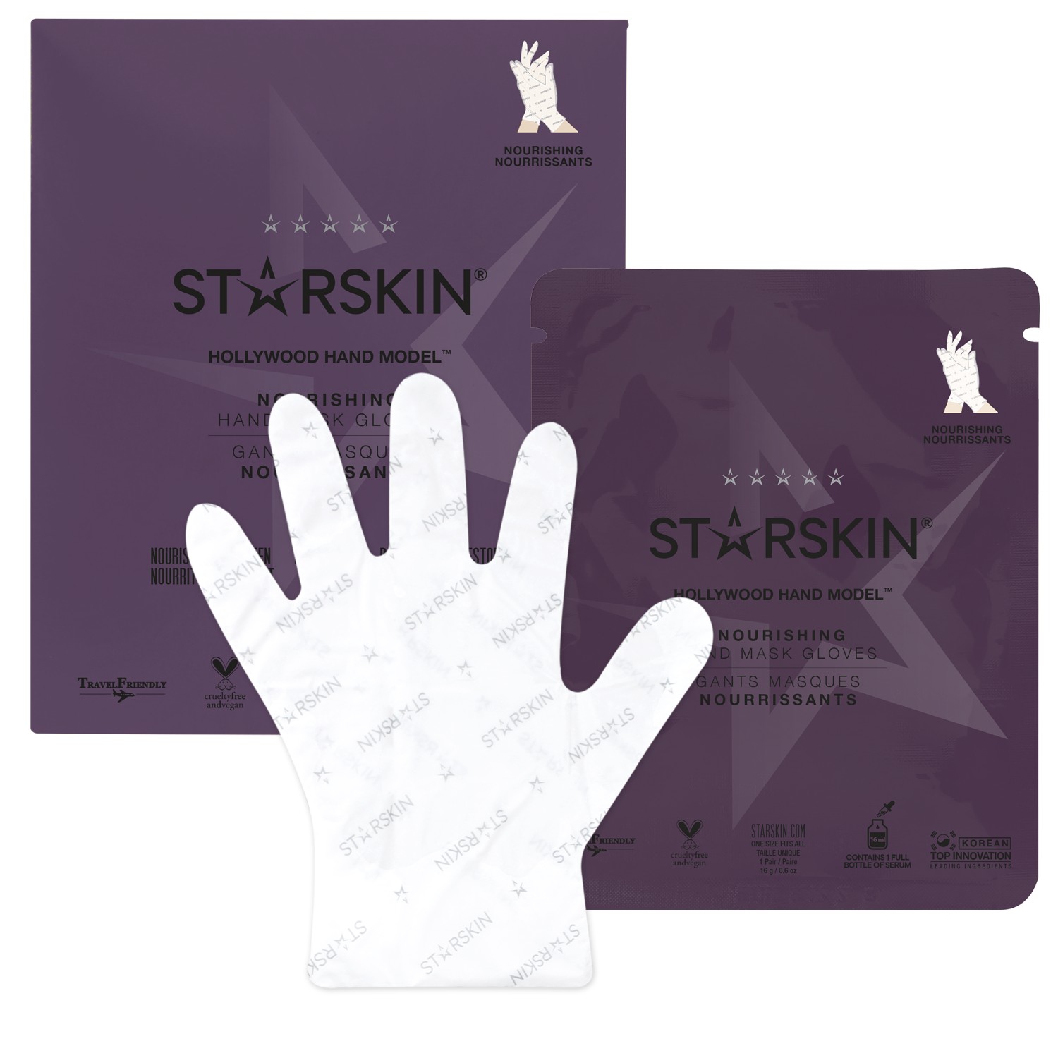 Hollywood Hand Model™ Nourishing Double-Layer Hand Mask Gloves