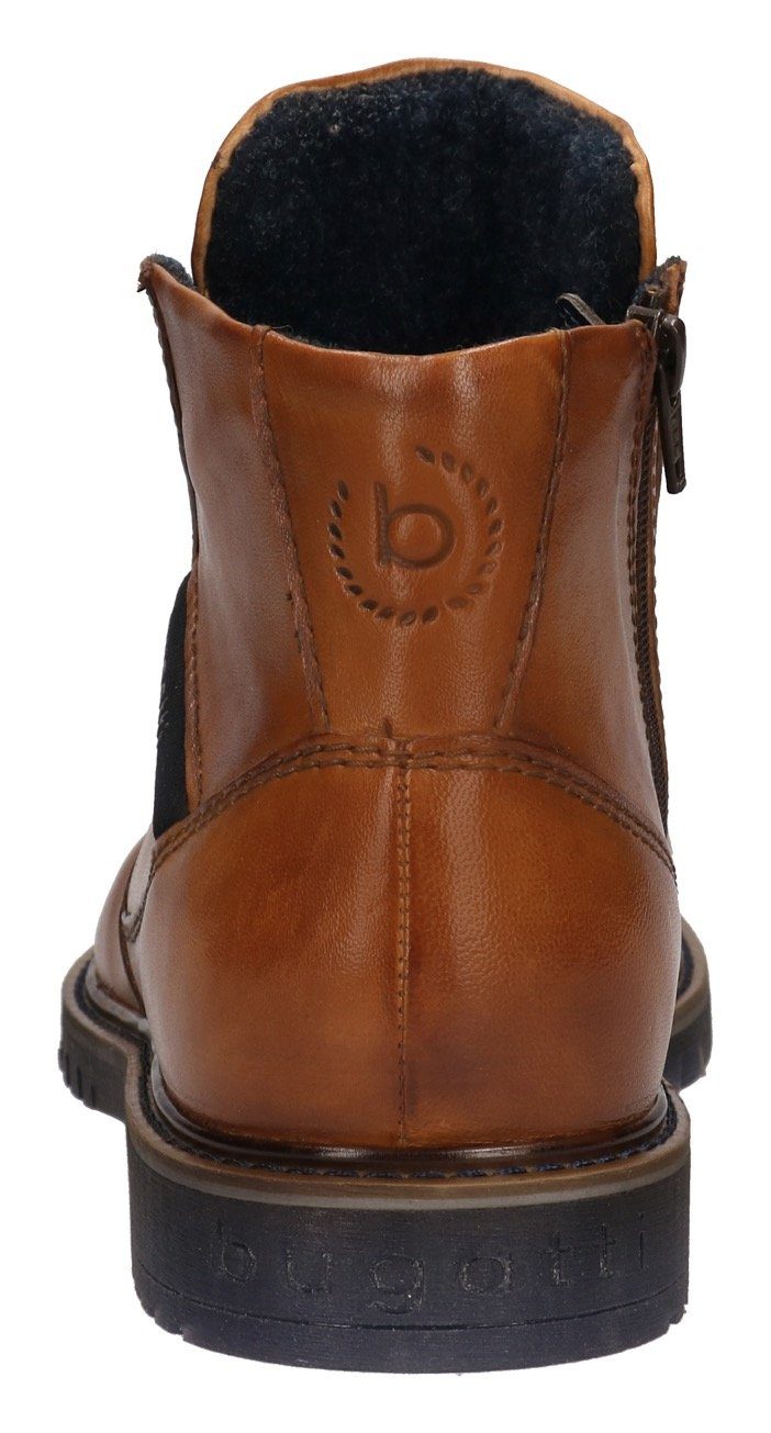 bugatti Schnürstiefelette mit seitlichem Logoschriftzug
