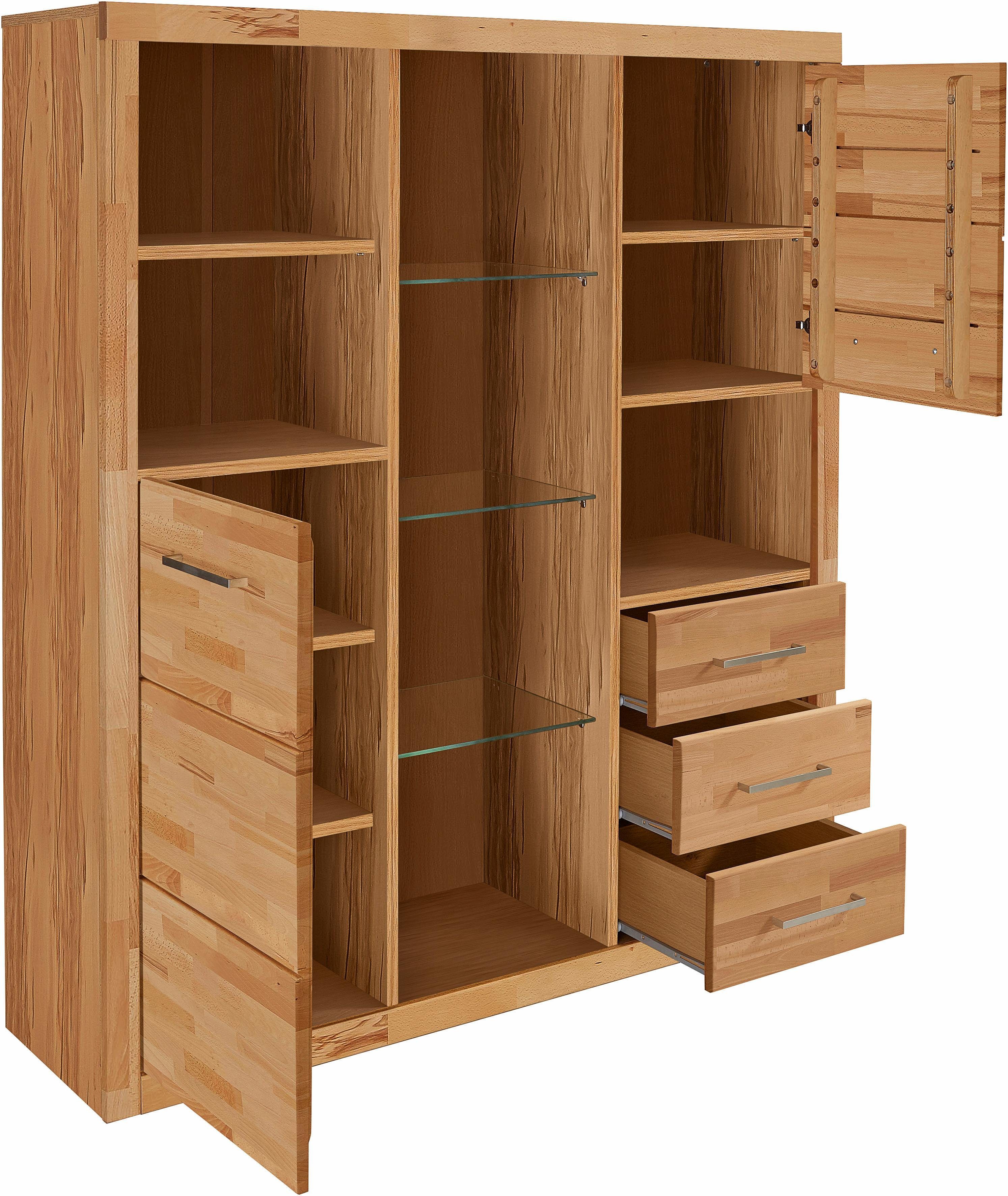 Woltra Highboard Ribe, Breite 130 cm mit 2 Holztüren