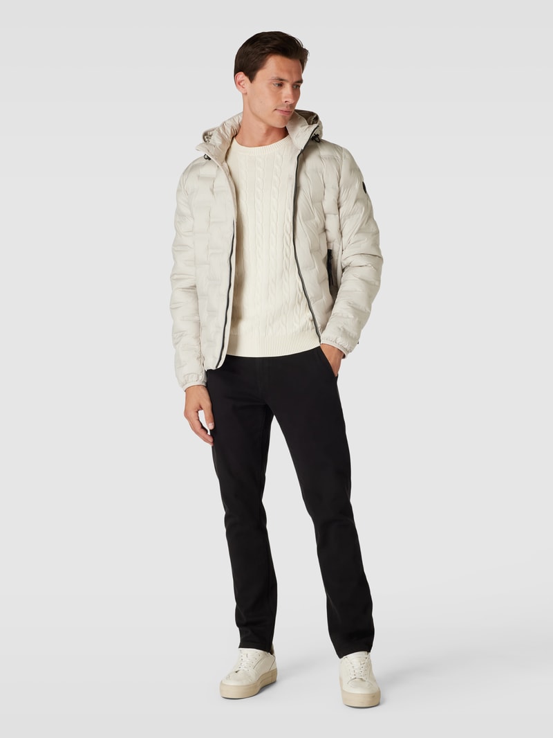 Hybridjacke mit Label-Detail Modell 'REPEAT' in kitt