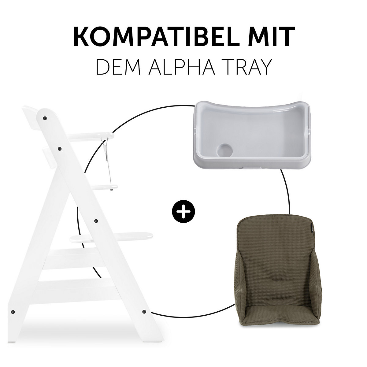 Sitzverkleinerer Alpha Cosy Select, Waffle Pique Olive