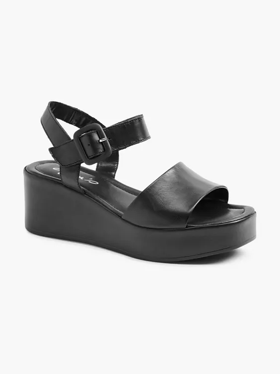 5th Avenue Leder Keilsandalette
