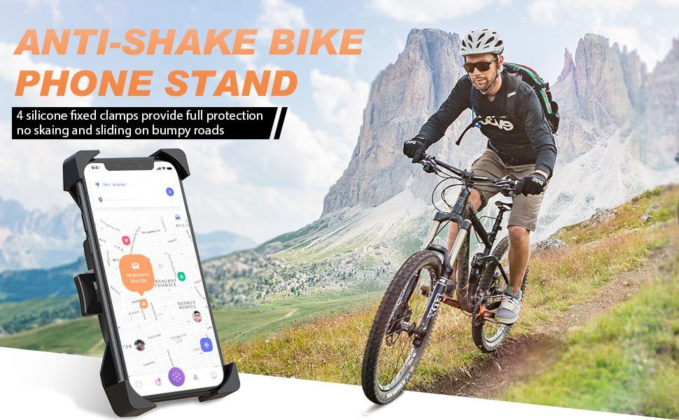 JOYROOM l Handyhalterung Fahrrad [ Vollständiger Schutz & Anti-Shake ] 2021 Design Handyhalterung Motorrad Universal 360° Drehbar Handy Fahrradhalterung für iPhone 12/11,Samsung 21/20,Huawei usw Handy-Halterung