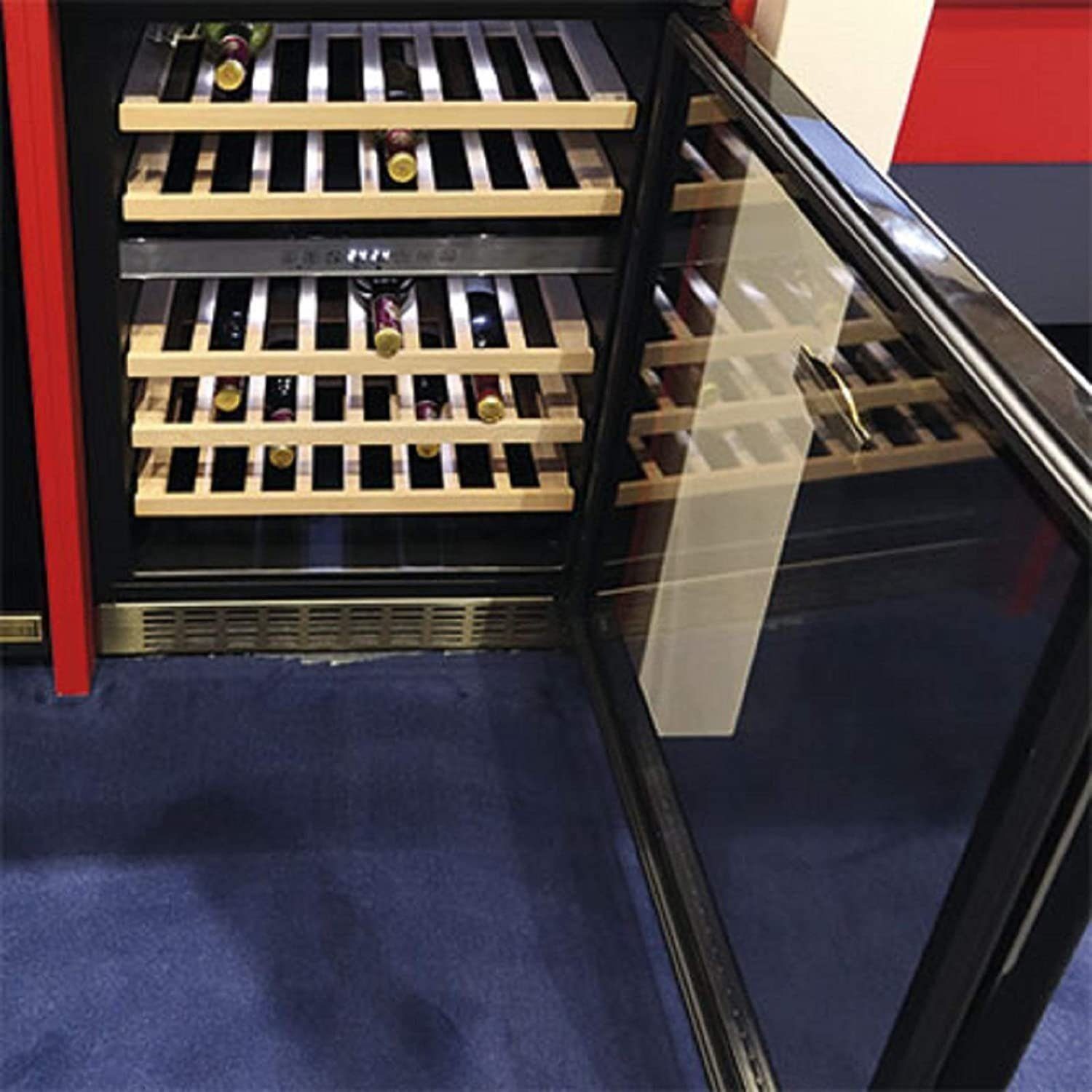 Kaiser Küchengeräte Weinkühlschrank K 64750 AD/5 Jahres Garantie,Retro Weinkühlschrank 145l 46 Weinflachen 2 Klimazonen Freistehend
