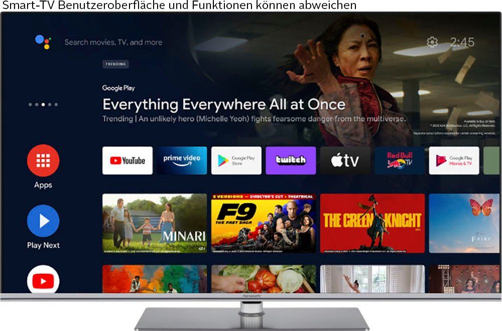 Hanseatic 43Q850UDS QLED-Fernseher (108 cm/43 Zoll, 4K Ultra HD, Android TV, Smart-TV)