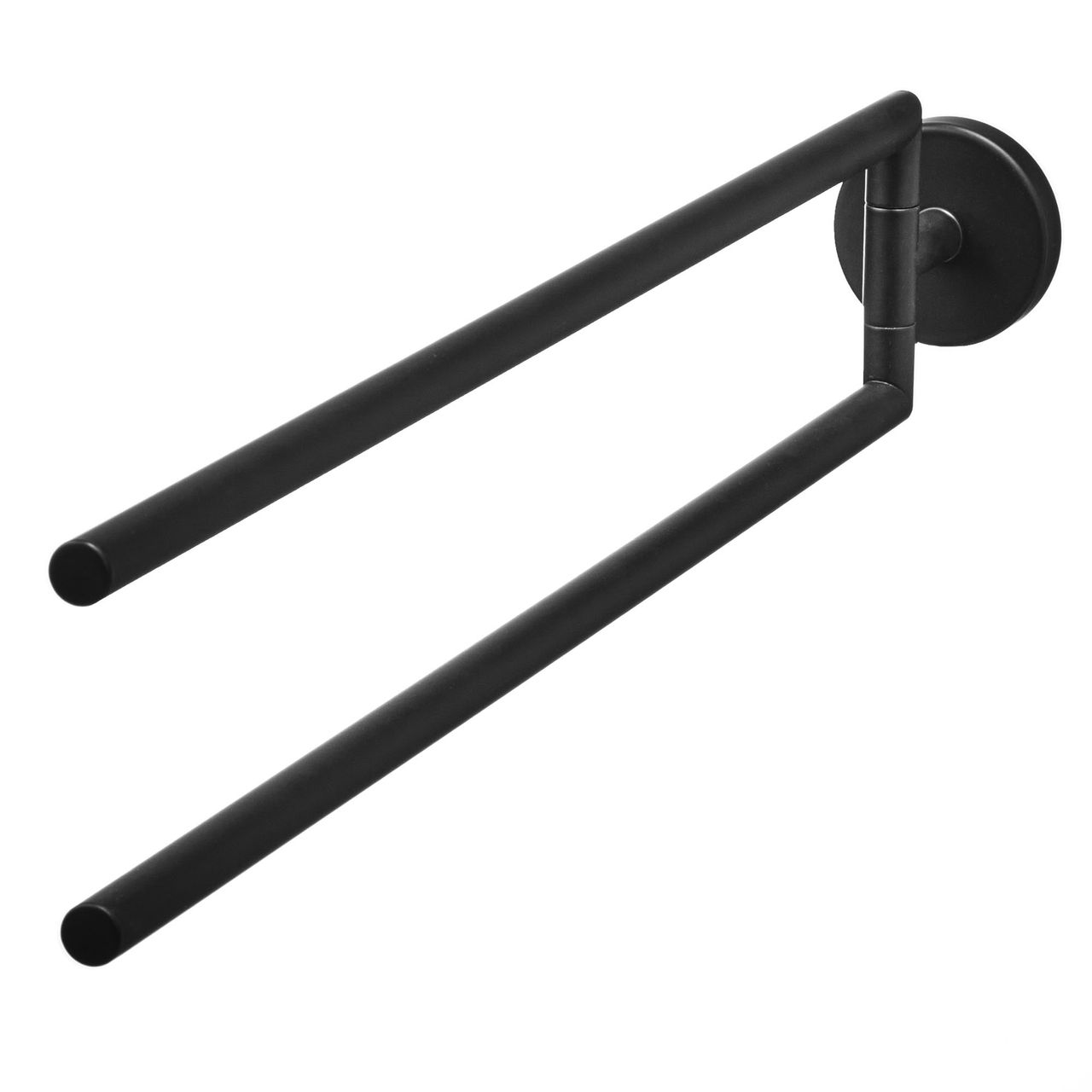 Weles AMARE 2-armiger Luxus Handtuchhalter Edelstahl - Schwarz, 48 x 8 x 5,5 cm