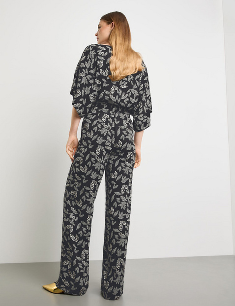 Weite Hose aus Satin Palazzo