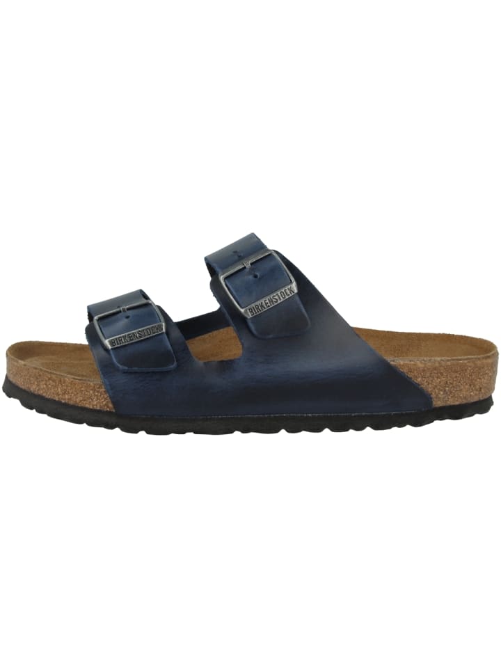 Birkenstock Sandale Arizona SFB Geöltes Nubukleder Weichbettung normal in blau günstig kaufen