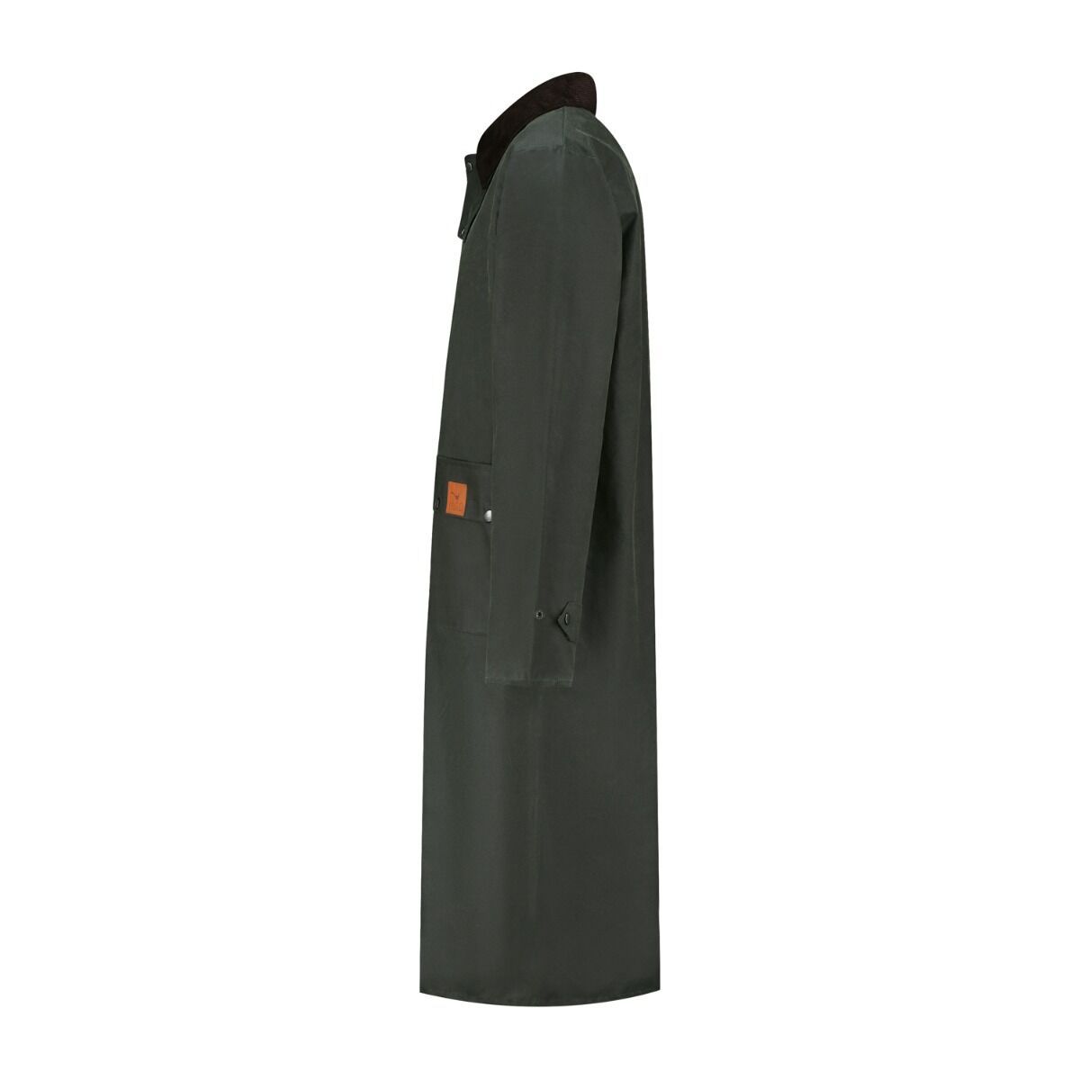 MGO Alec Olive Herren lange Wachsjacke