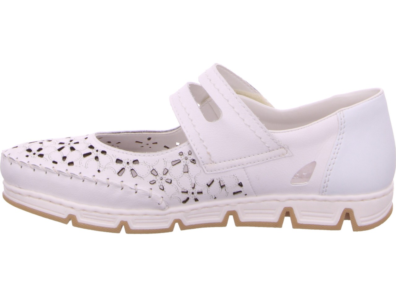 RIEKER Sportliche Slipper weiss