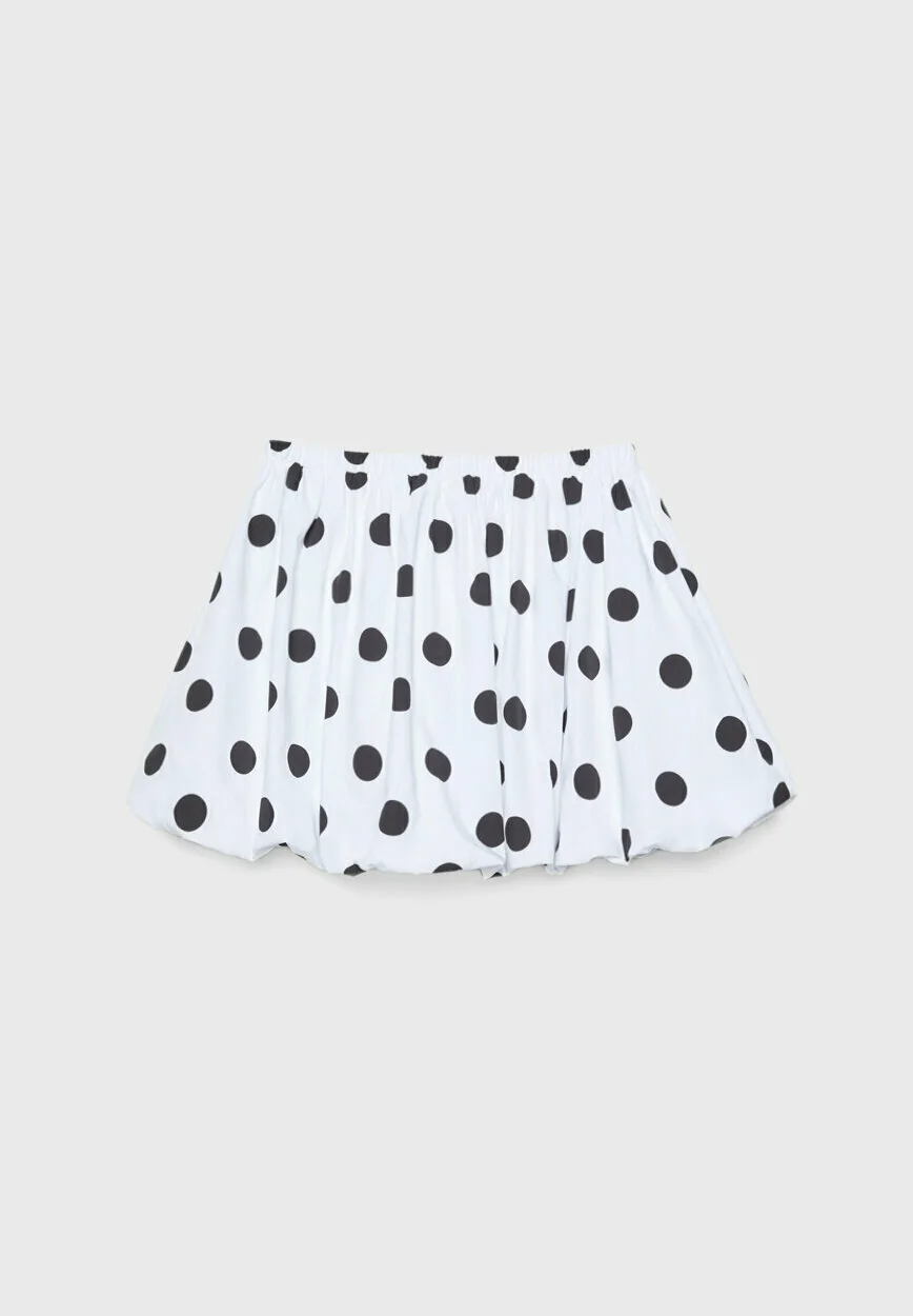 Falda globo Stradivarius con lunares