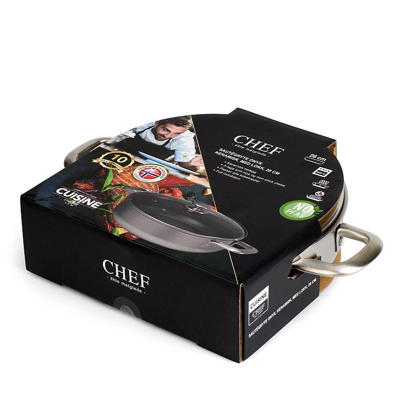 Cuisine Chef Sautegryte ø 28 cm m/lokk Onyx keramisk Cuisine