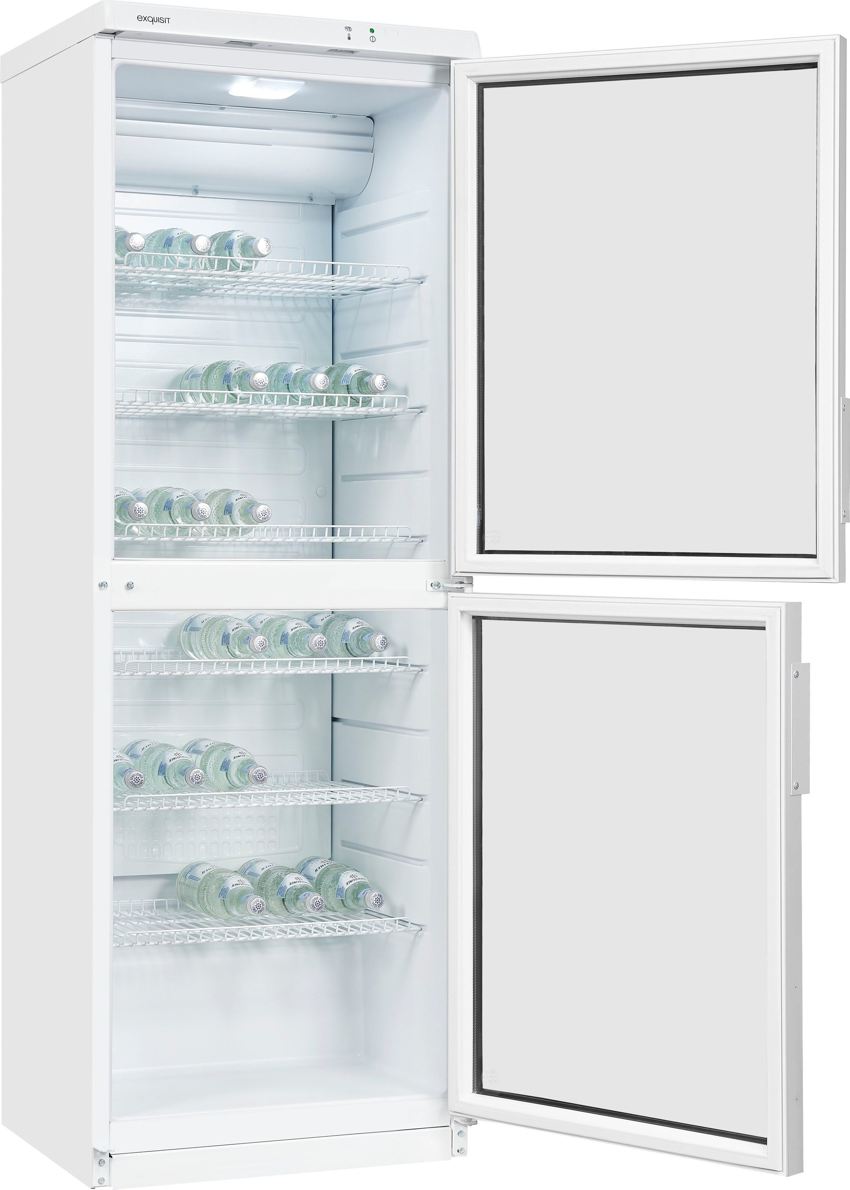exquisit Getränkekühlschrank GKS350-2-GT-280D weiss, 173 cm hoch, 60 cm breit