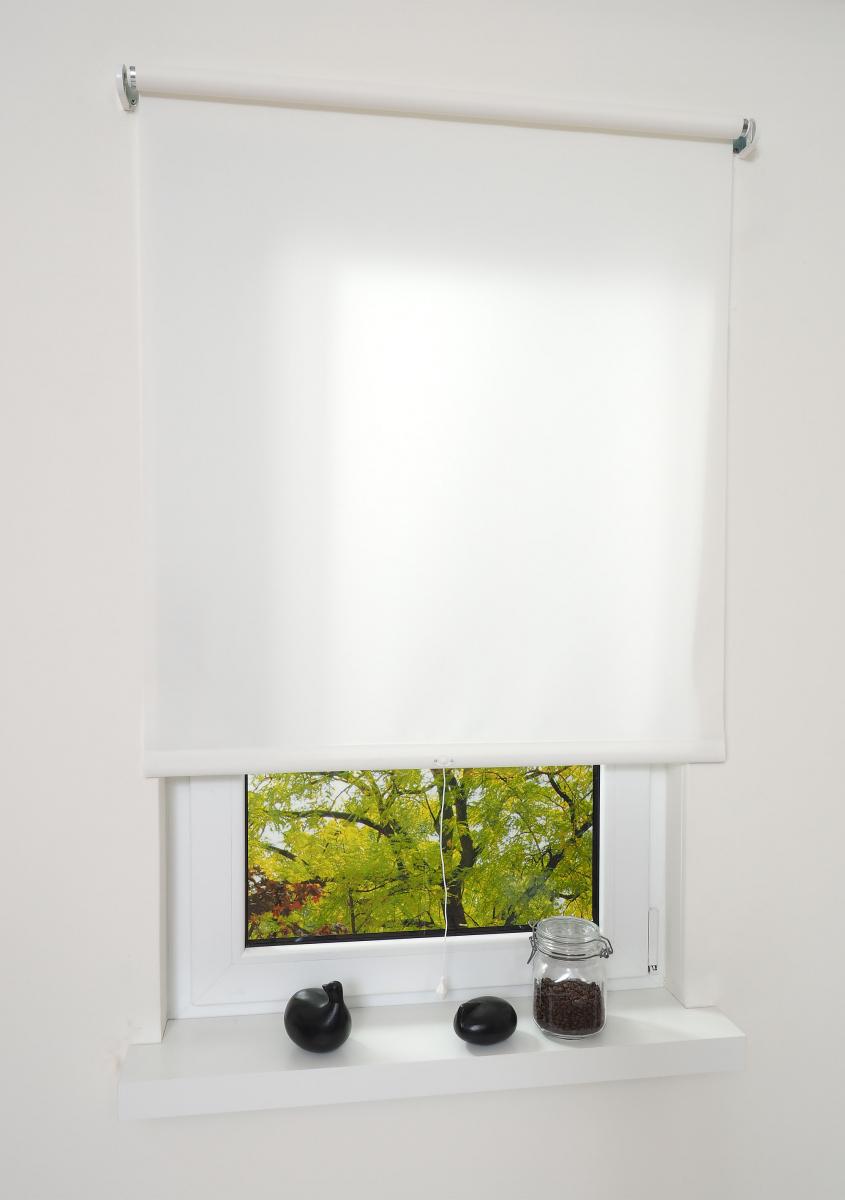 Bella Casa Mittelzugrollo Uni, lichtdurchlässig, 122 x 180 cm Weiß