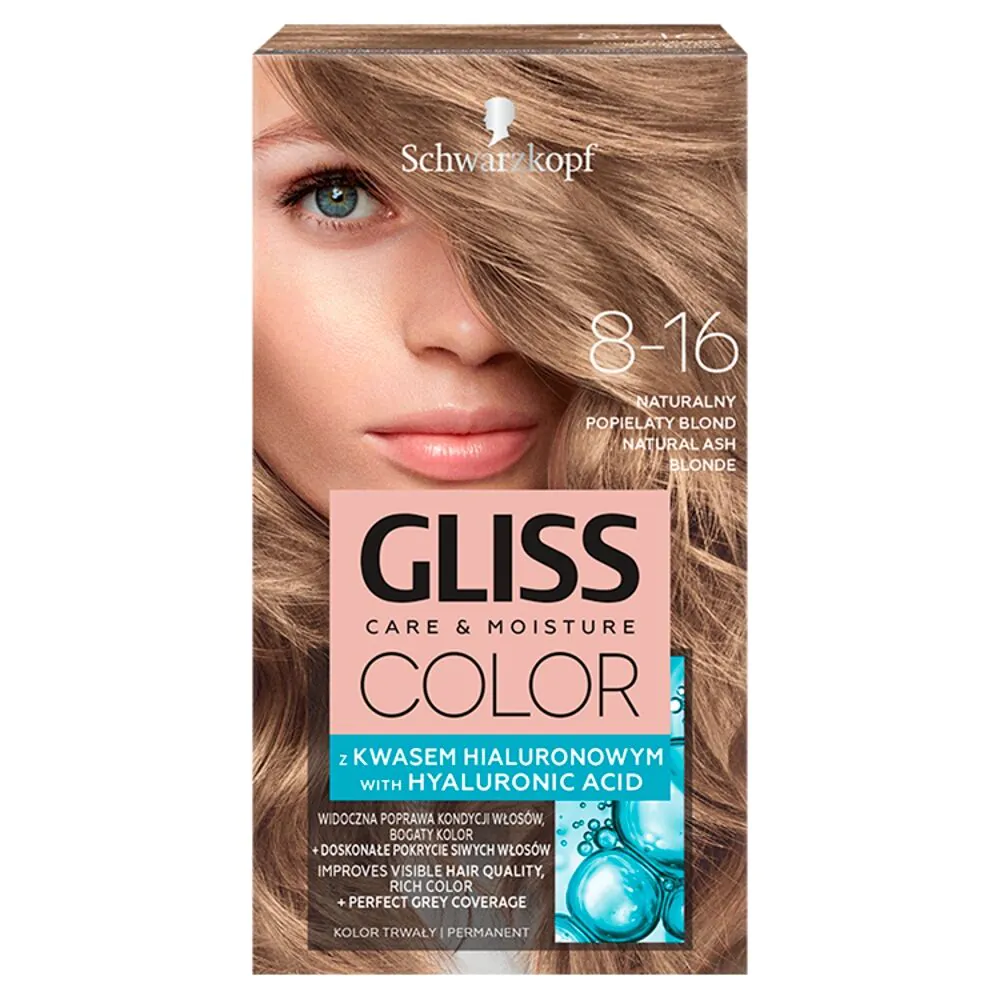 Gliss Color боја за косу 8-16 Природна пепељасто плава