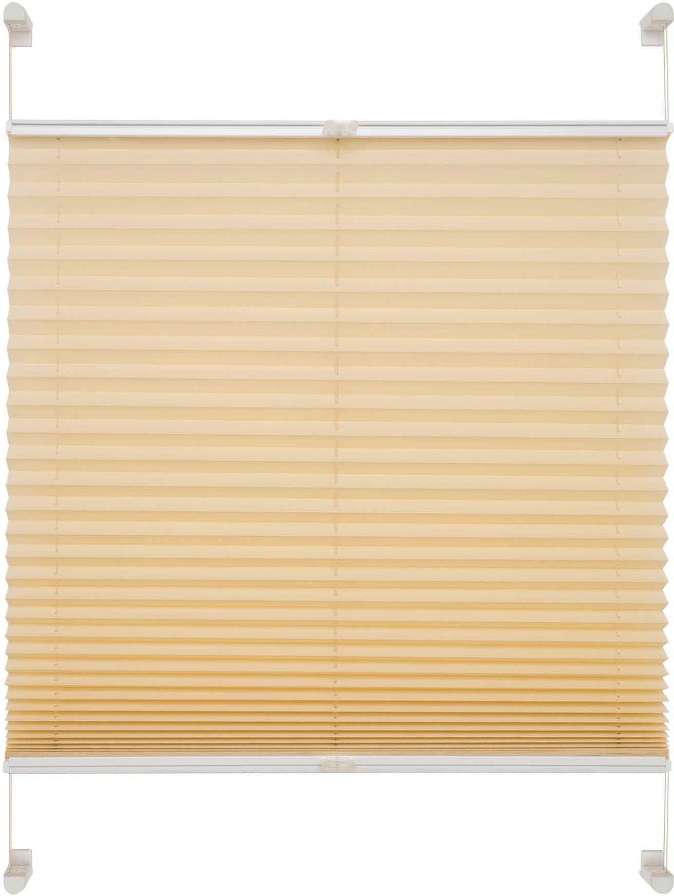 Plissee Klemmfix-Plissee verspannt, Liedeco, Lichtschutz, ohne Bohren, verspannt, Klemmfix