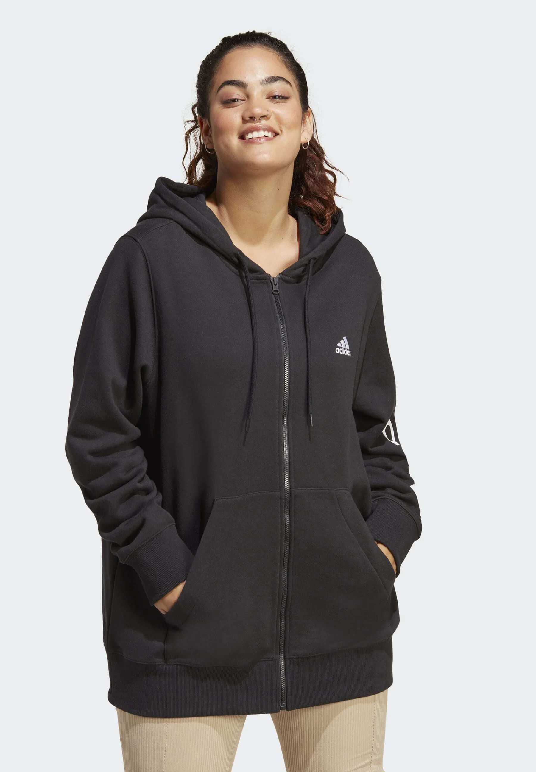 adidas Sportswear ESSENTIALS LINEAR FULL-ZIP PLUS Tamaño - Sudadera con cremallera