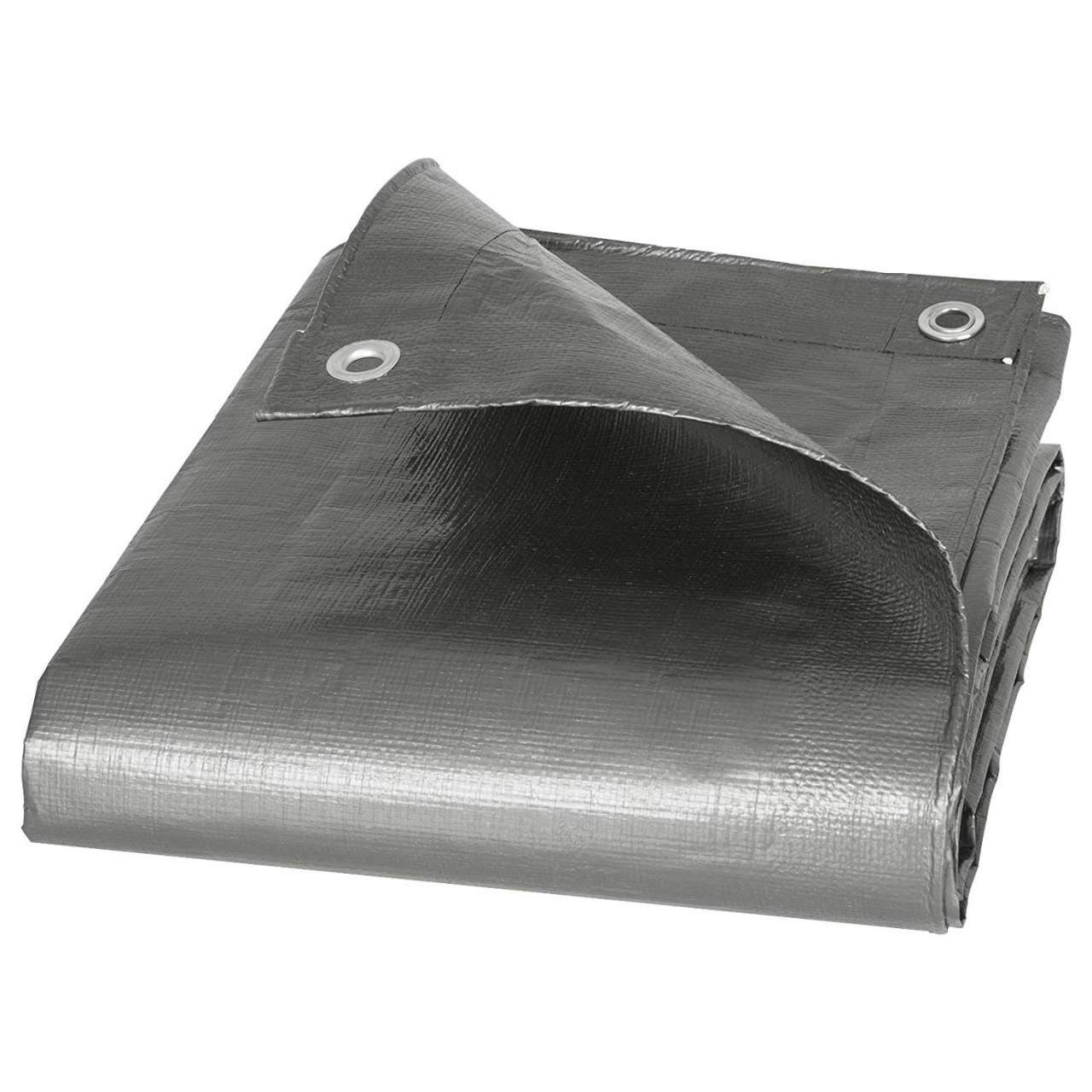Woltu Pool-Abdeckplane (1-St), Abdeckplane Gewebeplane,180g/m² grau