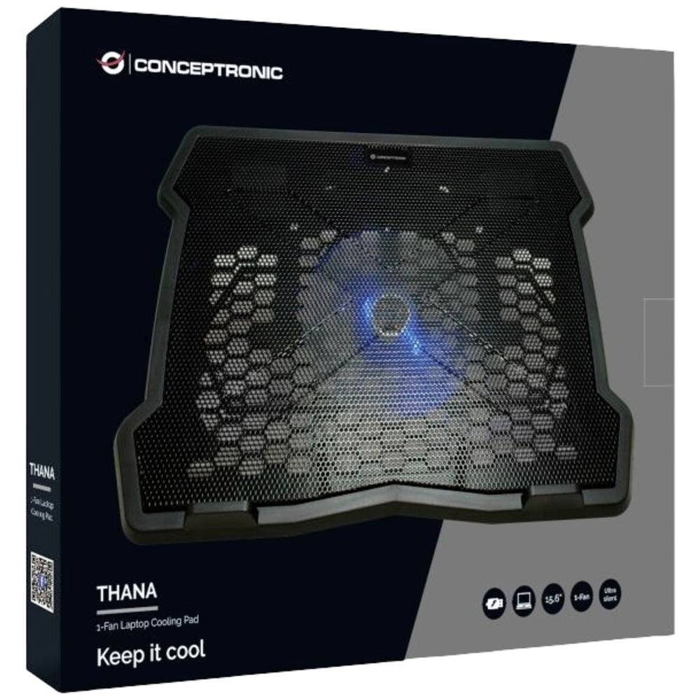 Conceptronic Laptoptisch 1-Lüfter-Laptop-Kühlauflage