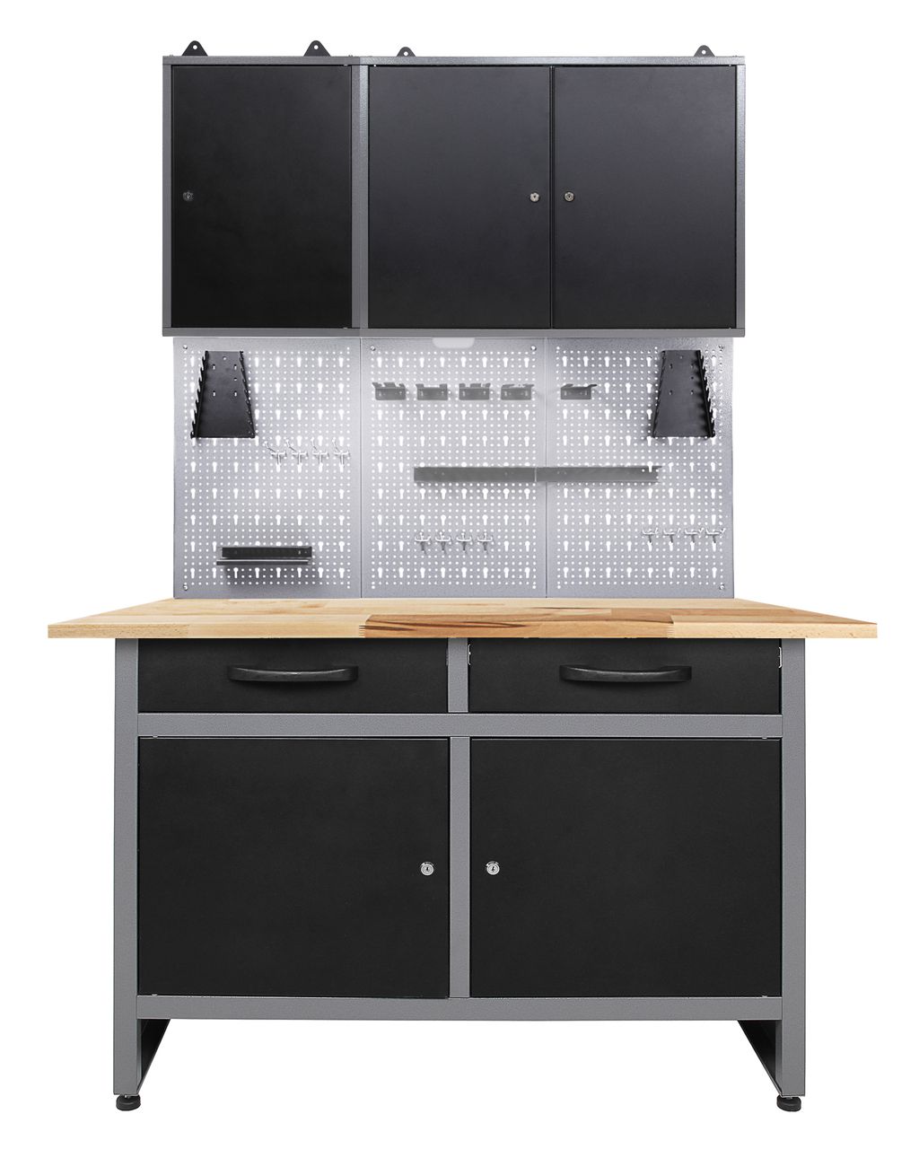 Ondis24 Ondis24 Werkstatt Set Werner 120 cm 2 Schränke LED