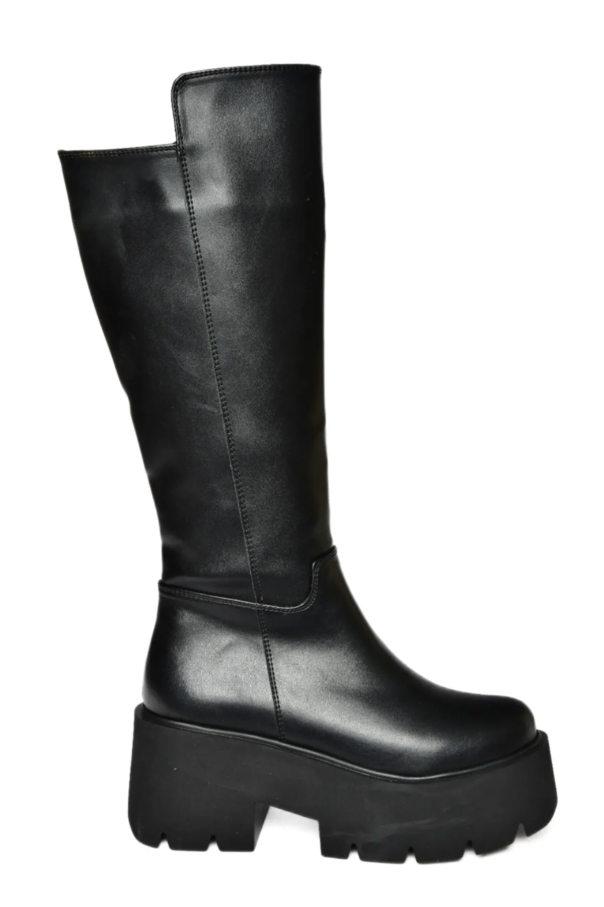 Fox Shoes  R610132009 Schwarze Damenstiefel mit dicken Sohlen