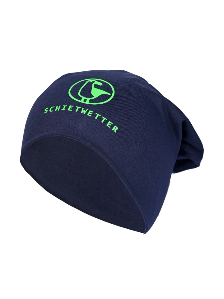 SCHIETWETTER Beanie mit Print Möwe in navy/neon green günstig kaufen onesize
