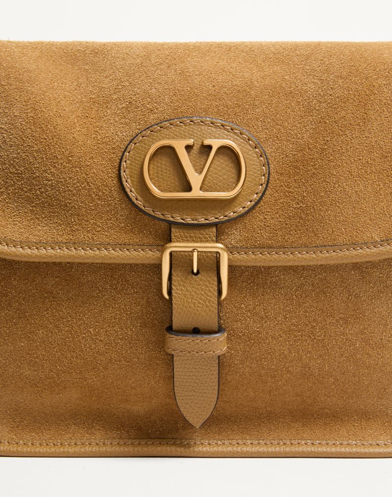 Bolsa de ombro Valentino Garavani Antibes em camurça