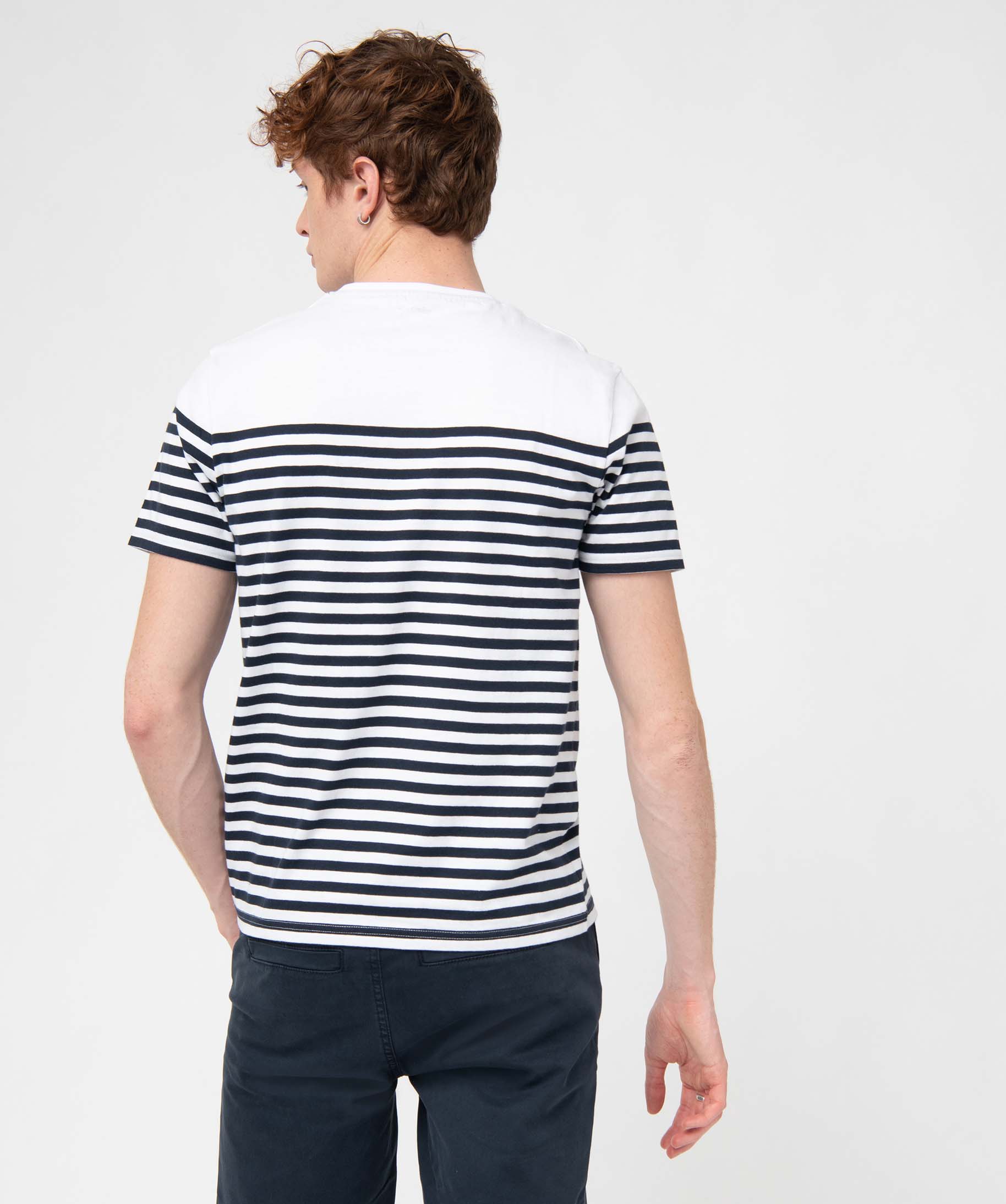 Tee-shirt homme rayé à manches courtes raye | GEMO