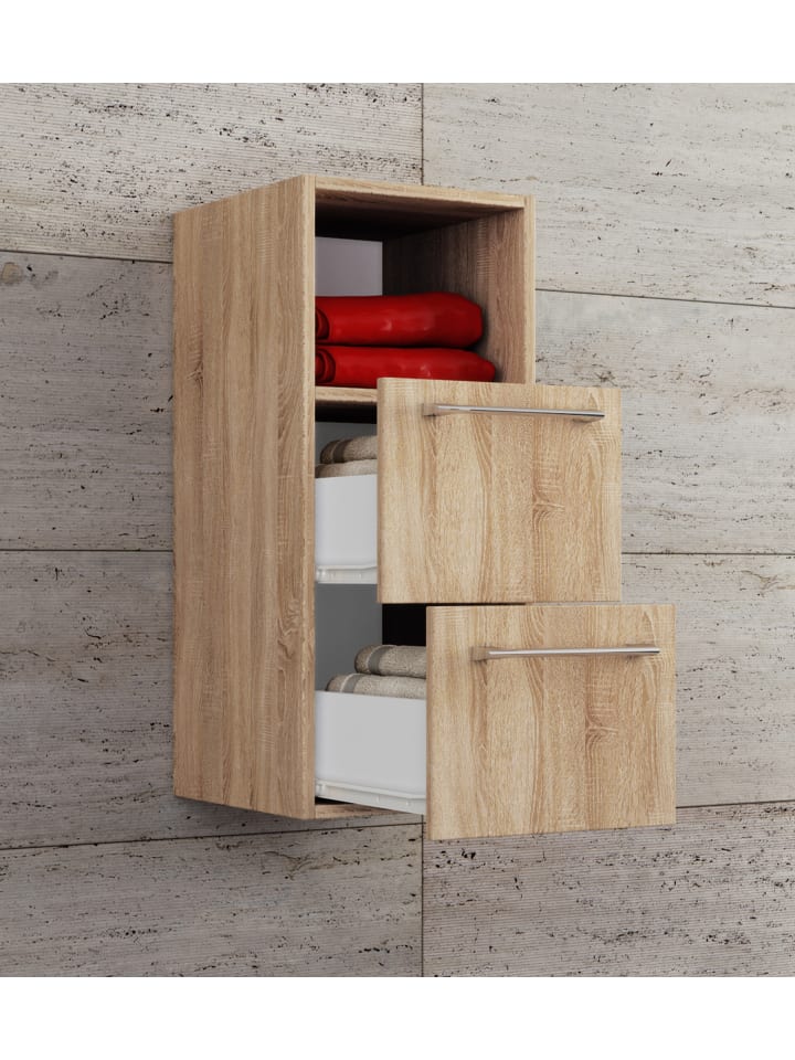VCM  Holz Badmöbel Midischrank Badschrank Bad Badinos S in Sonoma-Eiche (Sägerau) günstig kaufen onesize