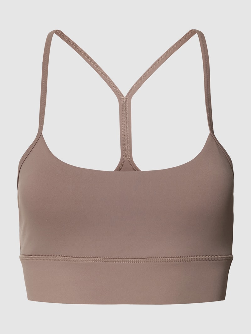 BH mit Label-Print in dunkelbraun