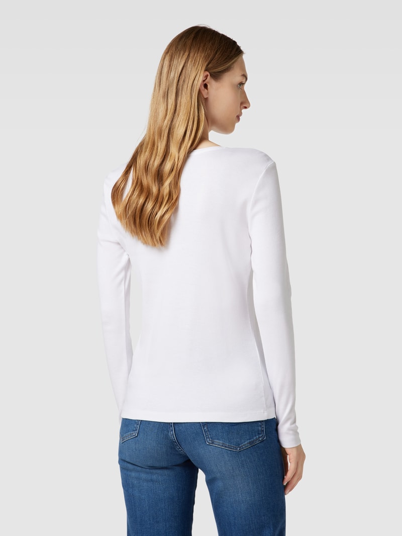 Longsleeve mit Rundhalsausschnitt in weiß
