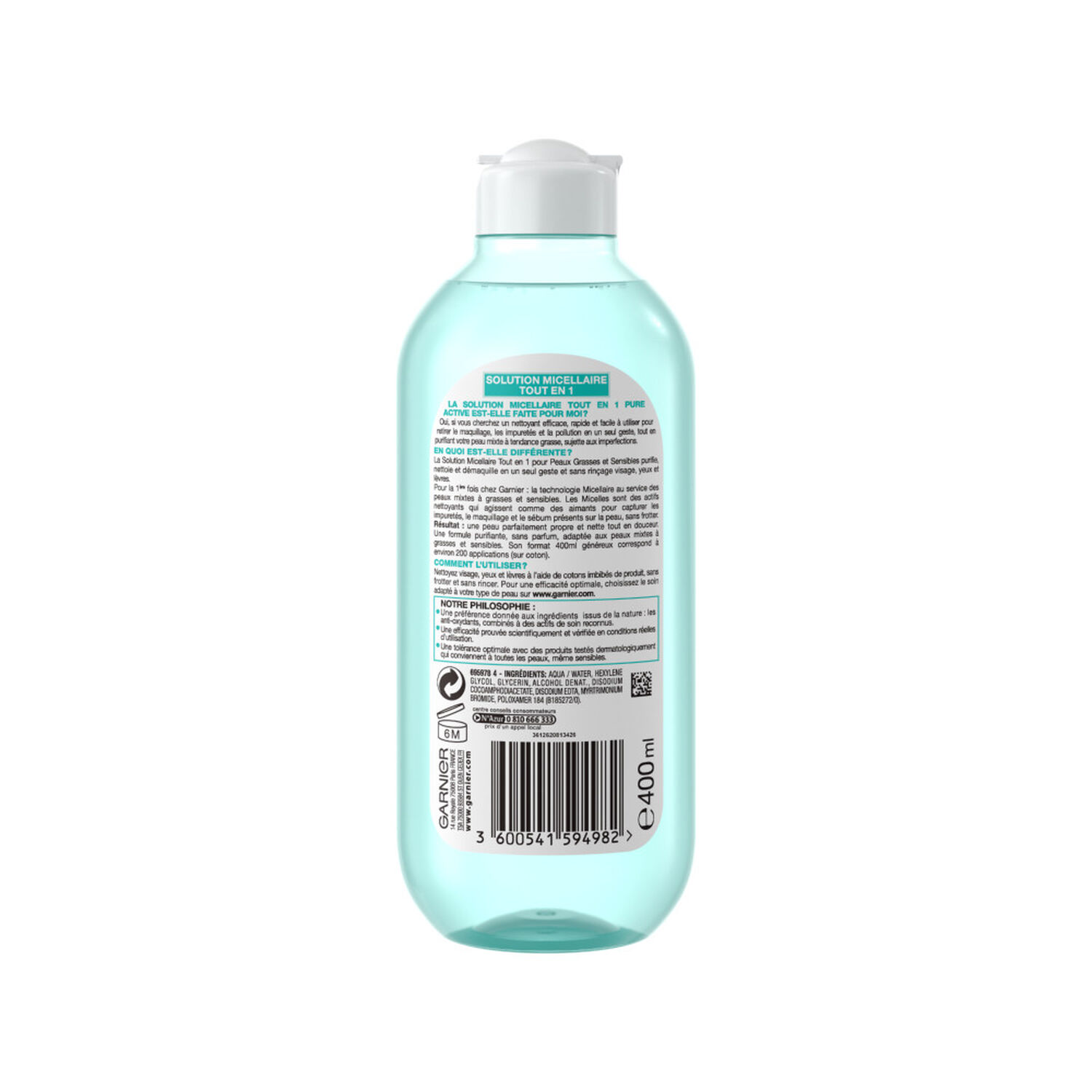 Garnier SkinActive Solution Micellaire Tout En 1 PureActive