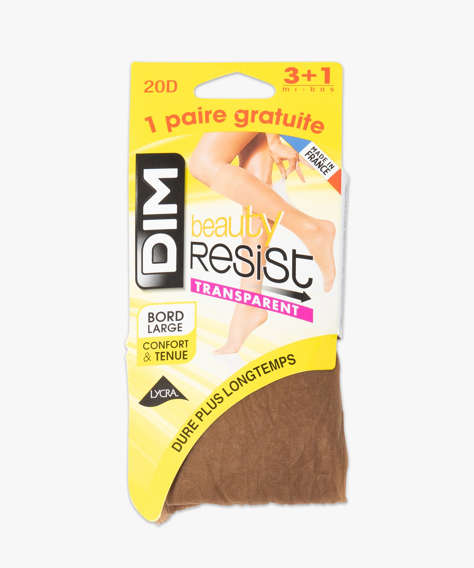 Mi-bas femme transparents Beauty Resist (lot de 4) - Dim beige clair | GEMO